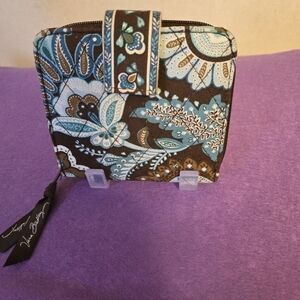 Vera Bradley Women's Floral Wallet - Blue and Brown